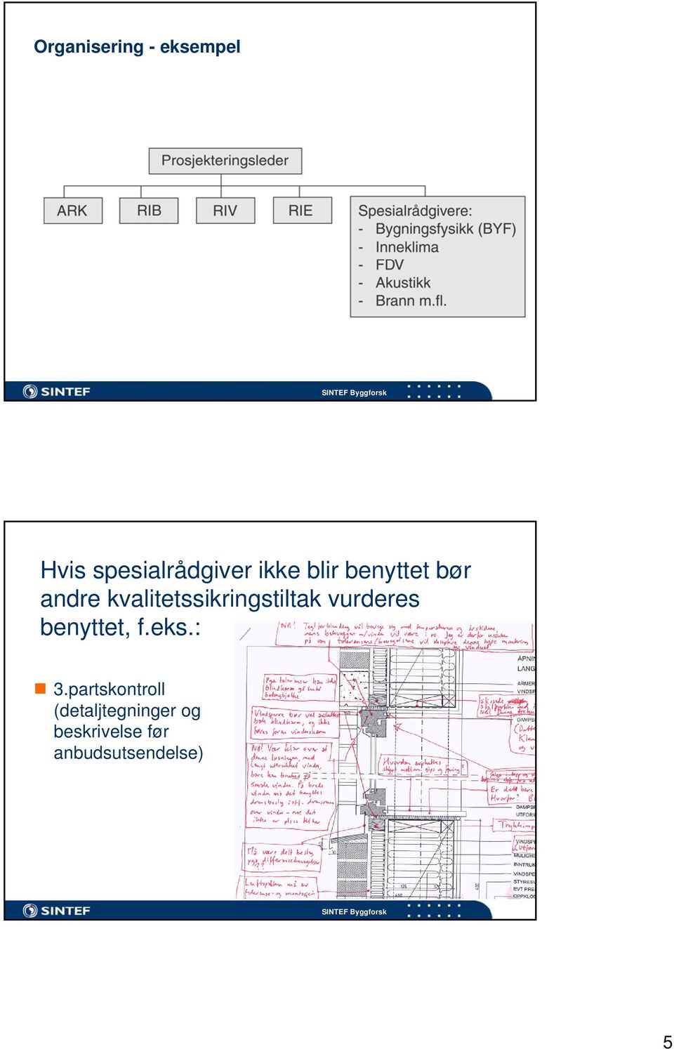 kvalitetssikringstiltak vurderes benyttet, f.eks.