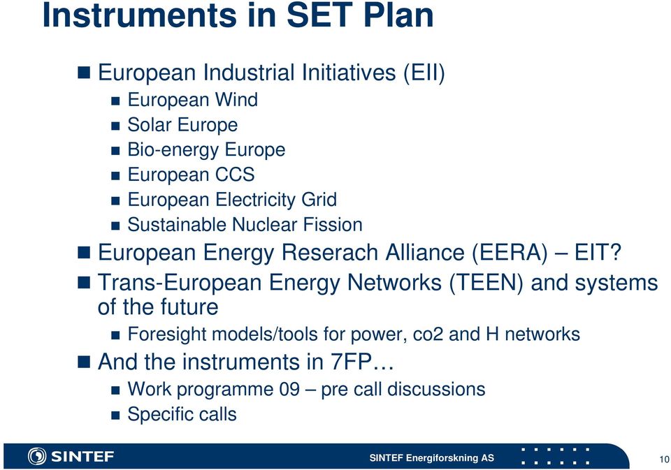 Alliance (EERA) EIT?