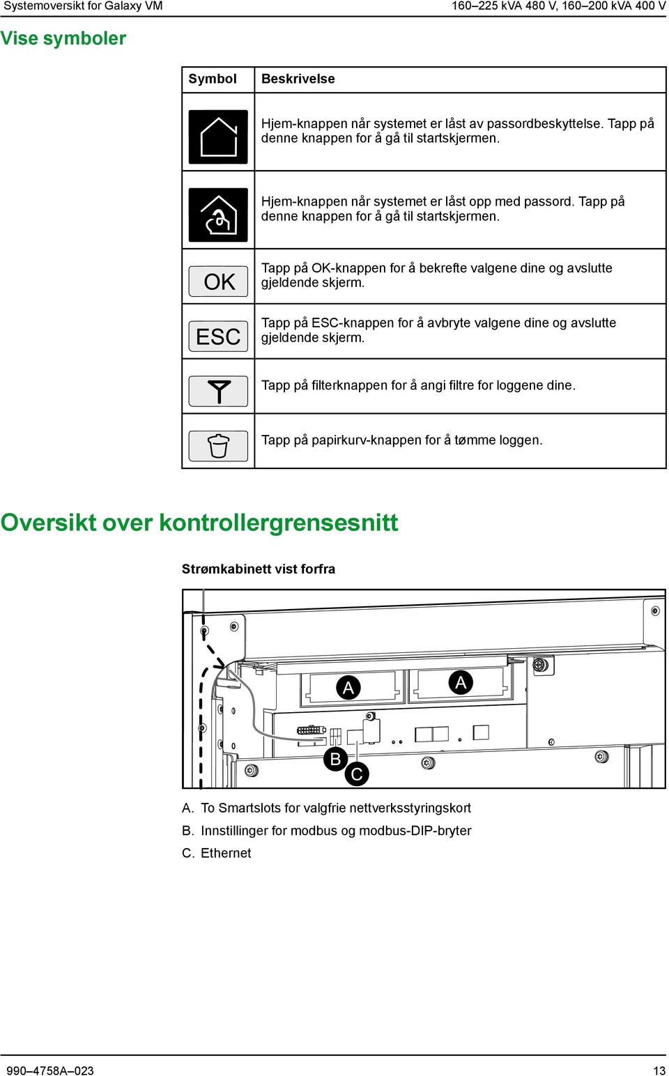 Tapp på OK-knappen for å bekrefte valgene dine og avslutte gjeldende skjerm. Tapp på ESC-knappen for å avbryte valgene dine og avslutte gjeldende skjerm.