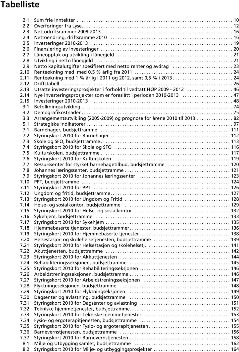 .......................................................... 19 2.6 Finansiering av investeringer....................................................... 20 2.7 Låneopptak og utvikling i lånegjeld................................................. 21 2.