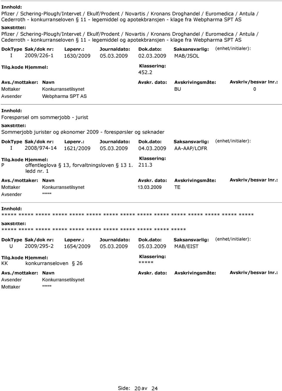 fra Webpharma SPT AS 2009/226-1 1630/2009 MAB/JSOL 452.