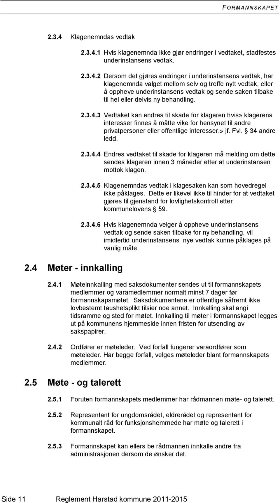 Møter - innkalling 2.3.4.