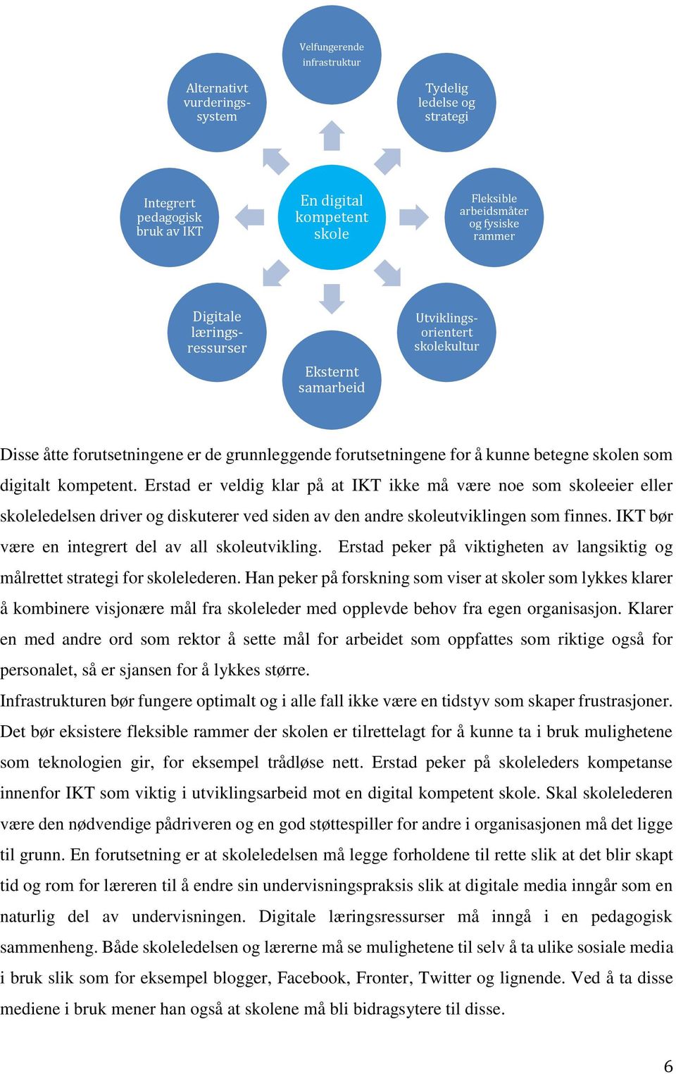 Erstad er veldig klar på at IKT ikke må være noe som skoleeier eller skoleledelsen driver og diskuterer ved siden av den andre skoleutviklingen som finnes.