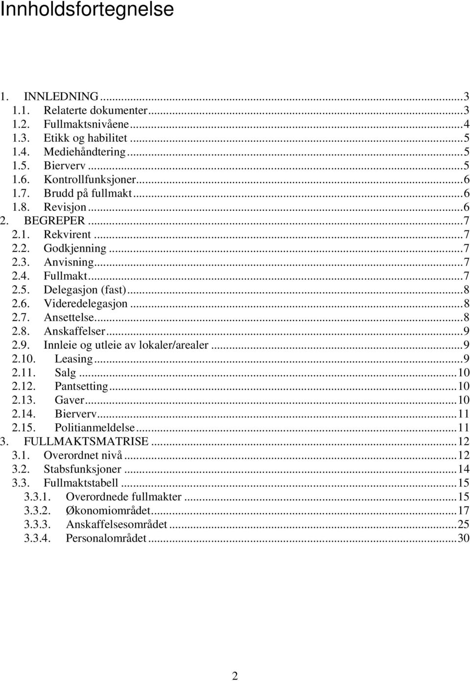 .. 8 2.8. Anskaffelser... 9 2.9. Innleie og utleie av lokaler/arealer... 9 2.10. Leasing... 9 2.11. Salg... 10 2.12. Pantsetting... 10 2.13. Gaver... 10 2.14. Bierverv... 11 2.15. Politianmeldelse.