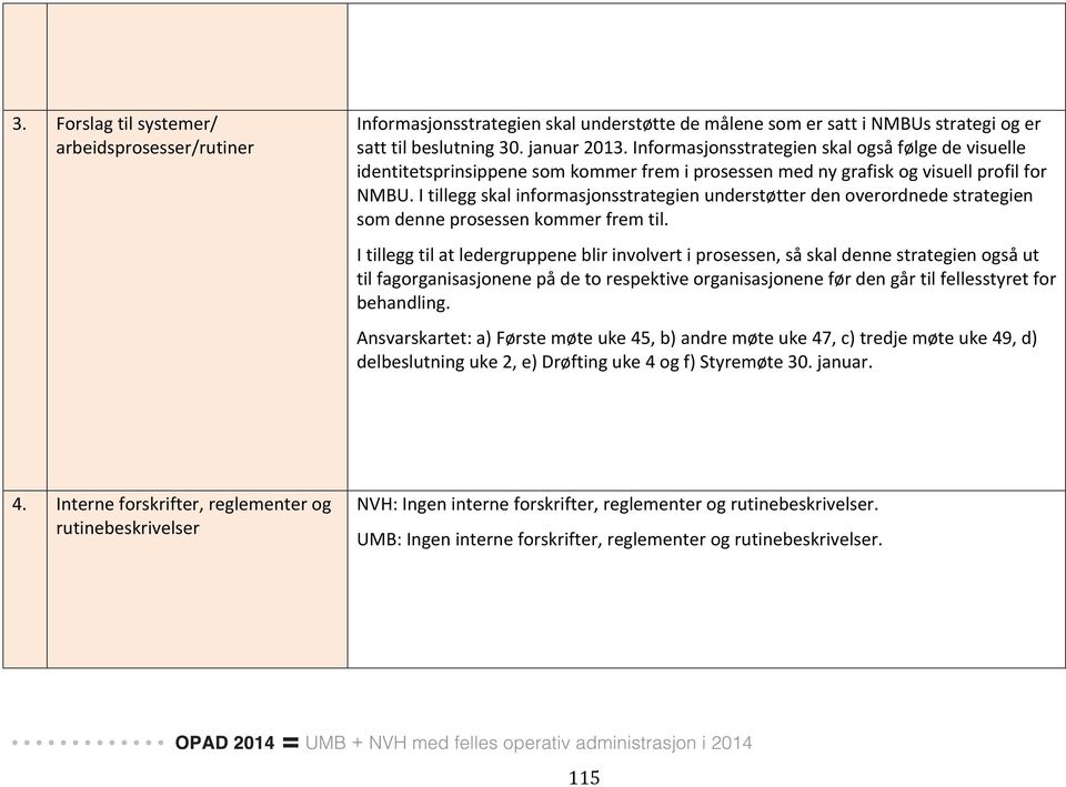 I tillegg skal informasjonsstrategien understøtter den overordnede strategien som denne prosessen kommer frem til.