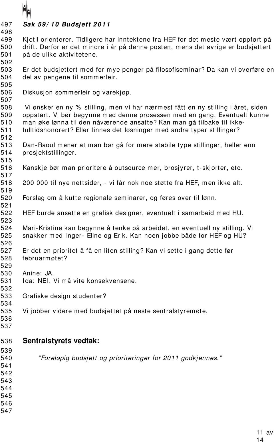 Derfor er det mindre i år på denne posten, mens det øvrige er budsjettert på de ulike aktivitetene. Er det budsjettert med for mye penger på filosofiseminar?