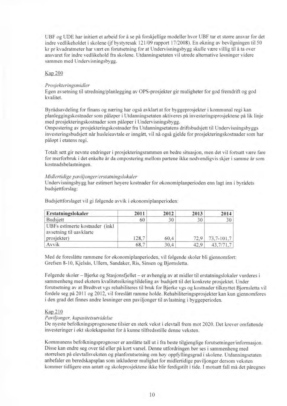 Utdanningsetaten vil utrede alternative løsninger videre sammen med Undervisningsbygg.