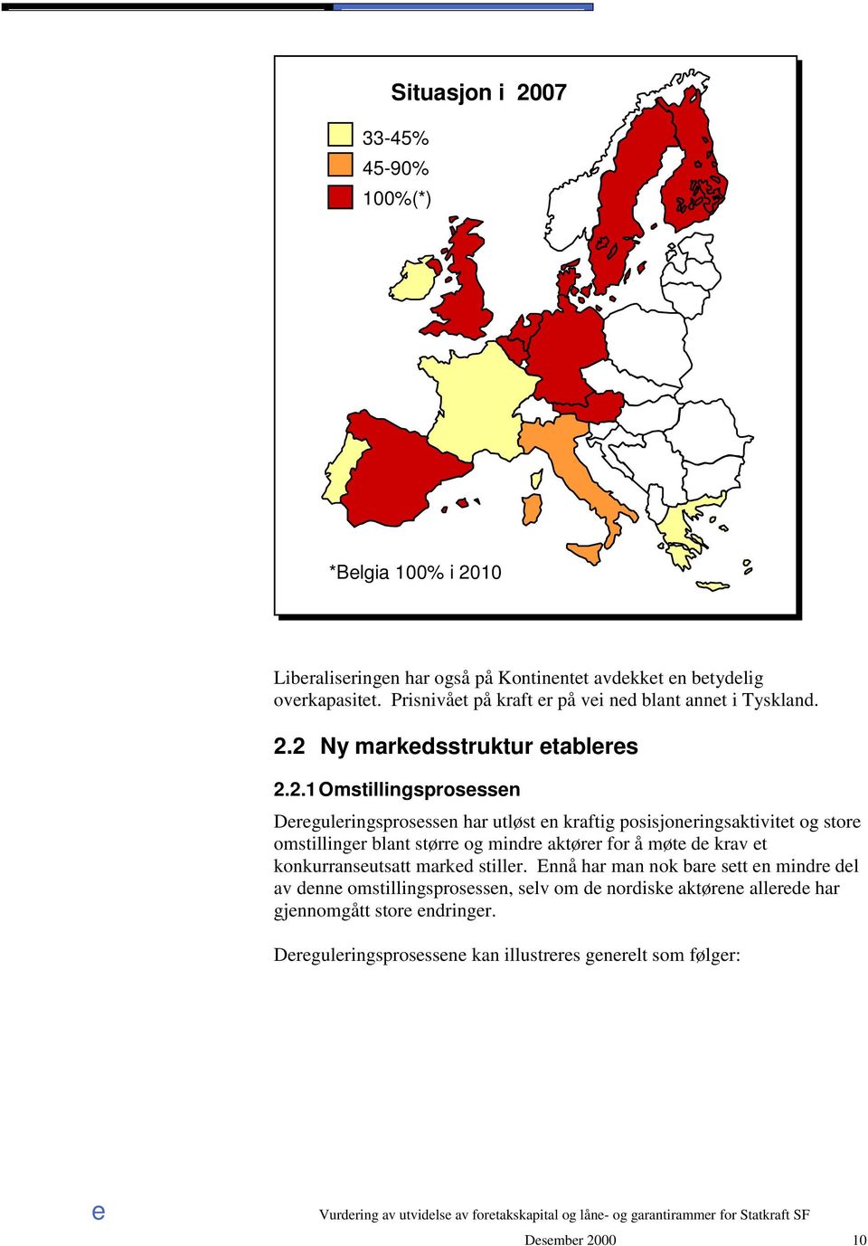 2 Ny markdsstruktur tablrs 2.2.1 Omstillingsprosssn Drgulringsprosssn har utløst n kraftig posisjonringsaktivitt og stor omstillingr blant