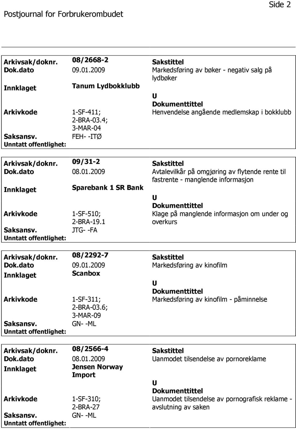 2009 Avtalevilkår på omgjøring av flytende rente til fastrente - manglende informasjon nnklaget Sparebank 1 SR Bank 1-SF-510; 2-BRA-19.