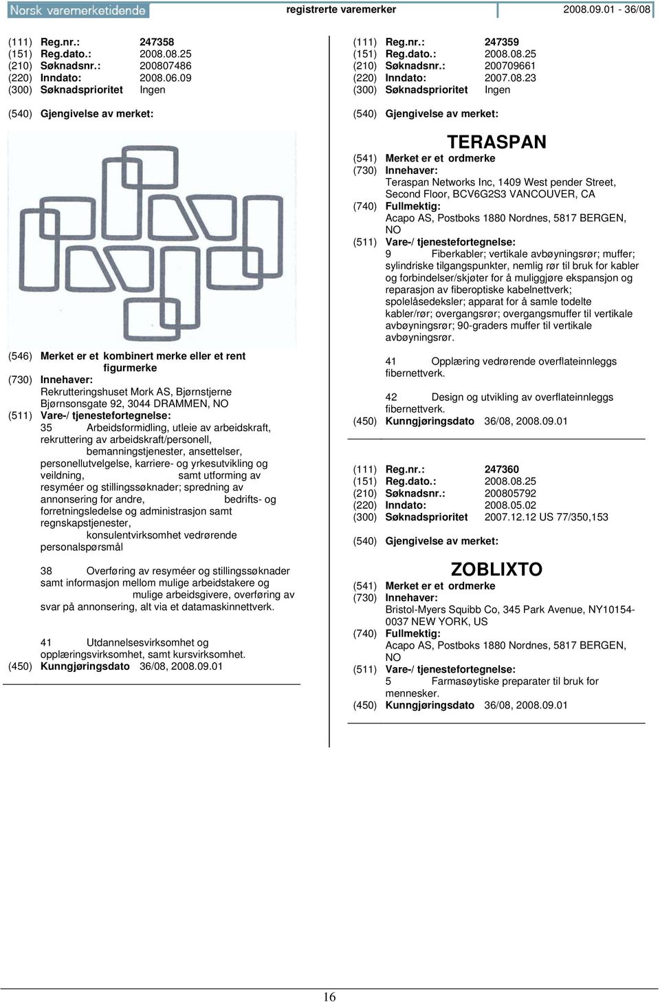 arbeidskraft/personell, bemanningstjenester, ansettelser, personellutvelgelse, karriere- og yrkesutvikling og veildning, samt utforming av resyméer og stillingssøknader; spredning av annonsering for