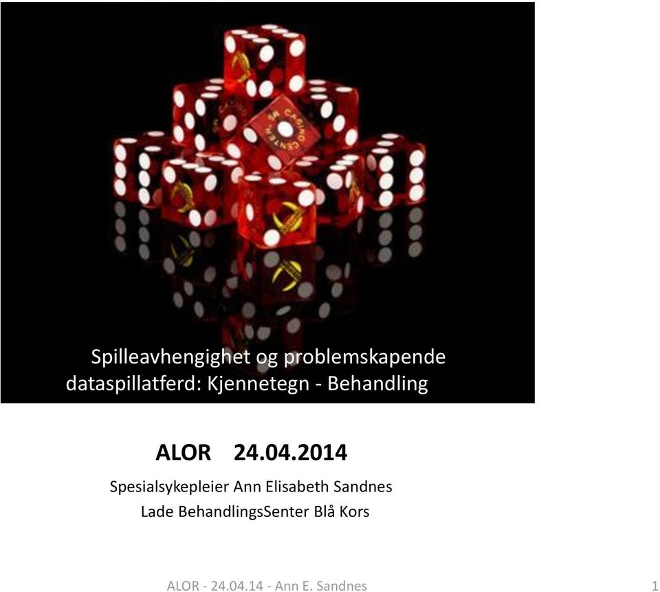 04.2014 Spesialsykepleier Ann Elisabeth Sandnes