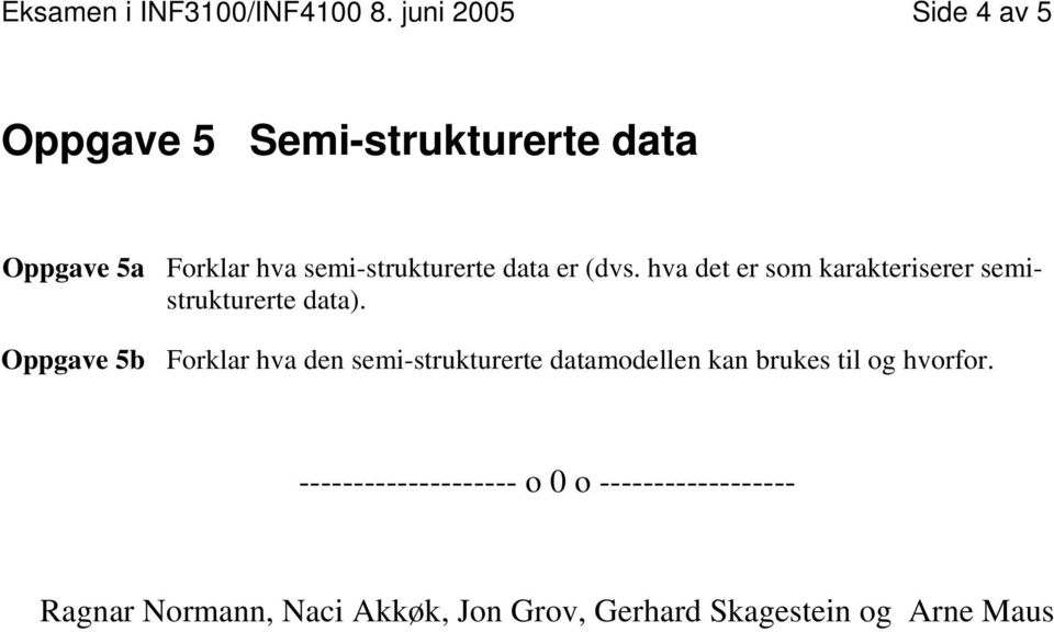 data er (dvs. hva det er som karakteriserer semistrukturerte data).