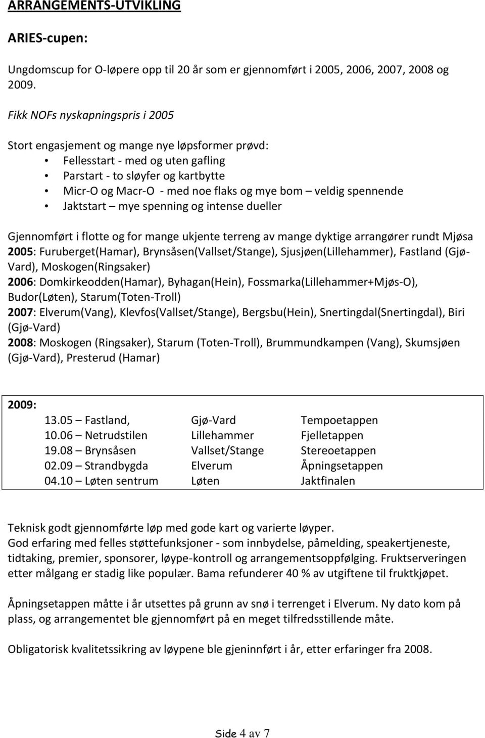 veldig spennende Jaktstart mye spenning og intense dueller Gjennomført i flotte og for mange ukjente terreng av mange dyktige arrangører rundt Mjøsa 2005: Furuberget(Hamar),