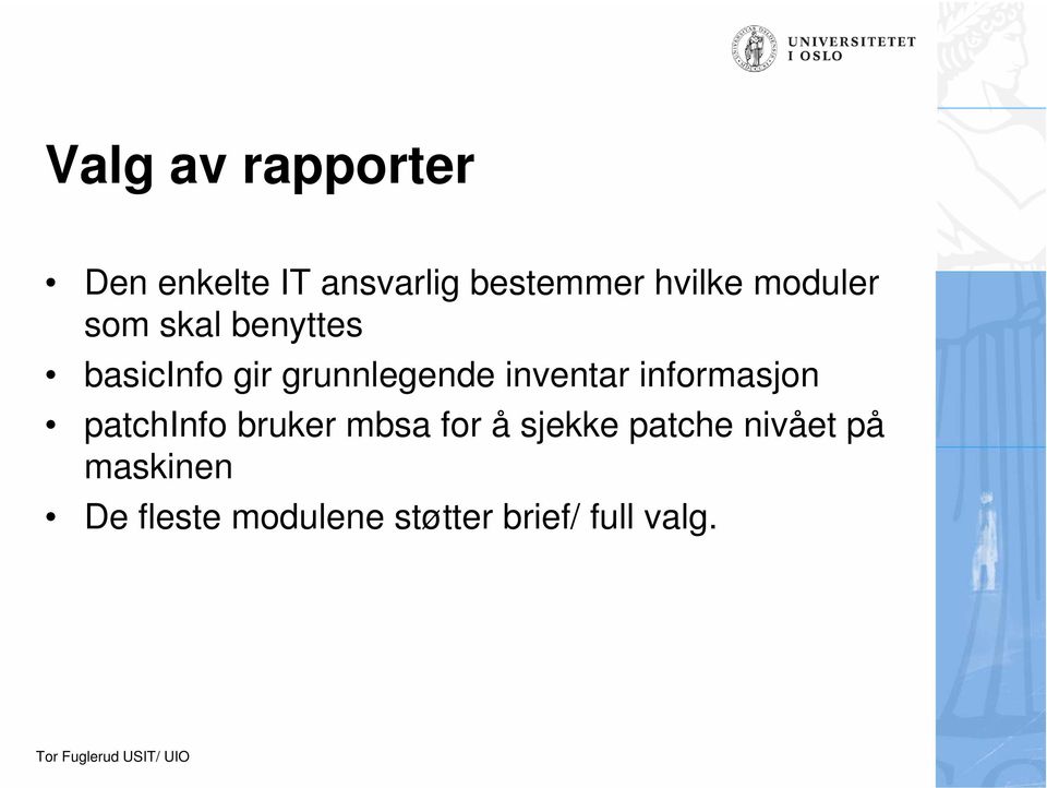 inventar informasjon patchinfo bruker mbsa for å sjekke