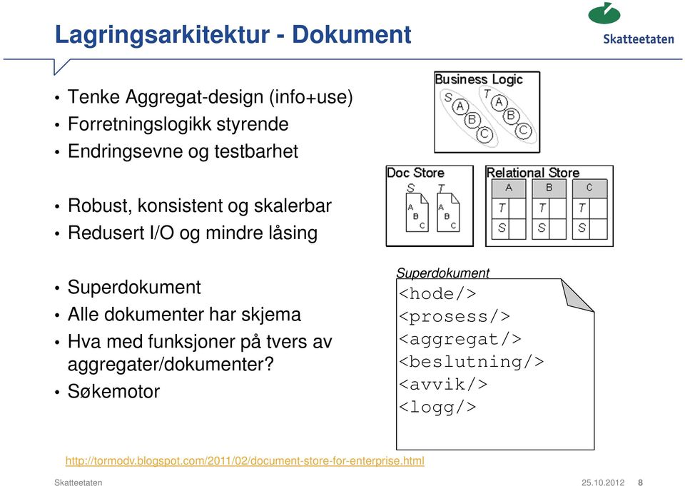 Hva med funksjoner på tvers av aggregater/dokumenter?