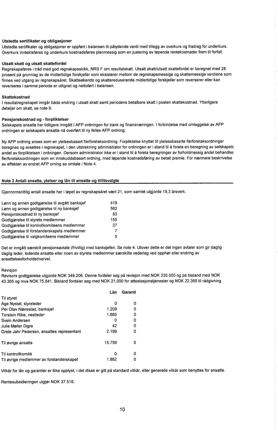 regnskapsskikk, NRS F om resultatskatt.