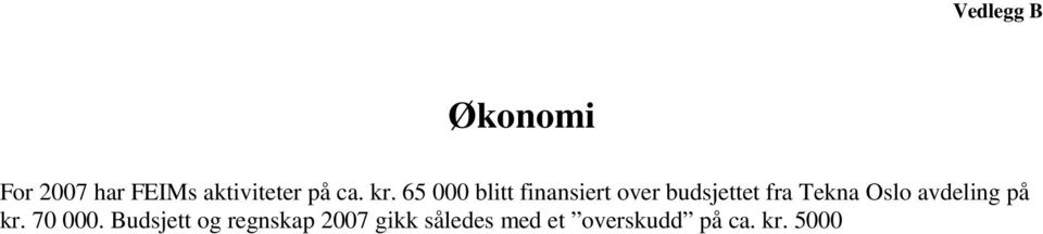 65 000 blitt finansiert over budsjettet fra Tekna