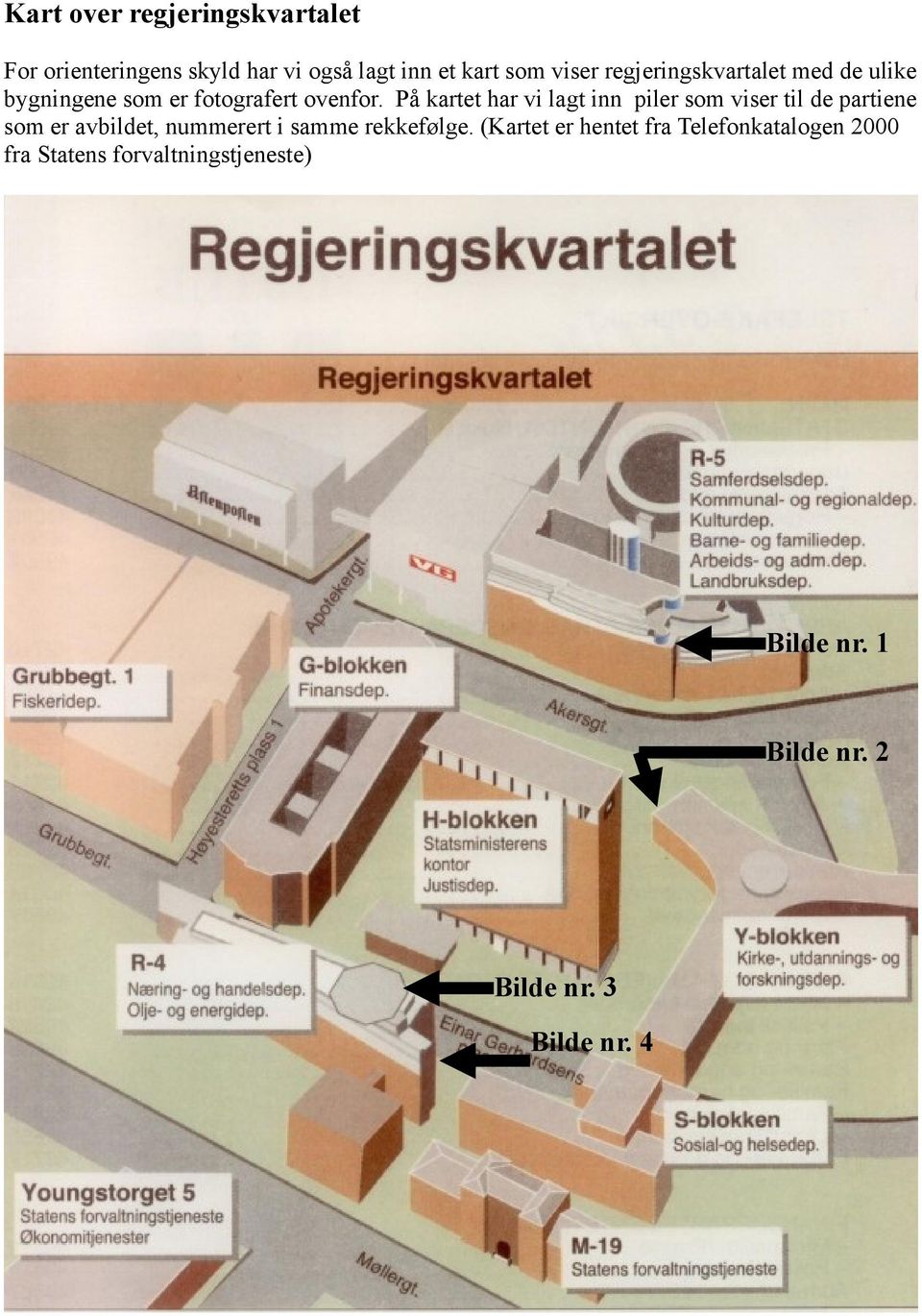 På kartet har vi lagt inn piler som viser til de partiene som er avbildet, nummerert i samme