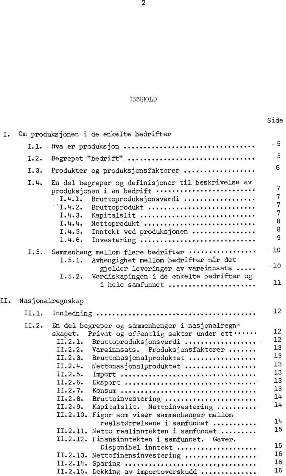 Inntekt ved produksjonen 1.4.6. Investering 01.,00..0..C10. 110 1.5. Sammenheng mellom flere bedrifter 1.5.1. Avhengighet mellom bedrifter når det gjelder leveringer av vareinnsats 1.5.2.