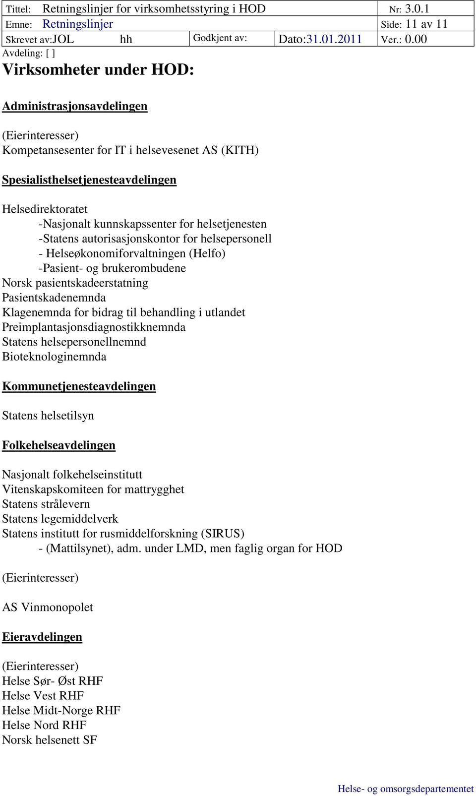 pasientskadeerstatning Pasientskadenemnda Klagenemnda for bidrag til behandling i utlandet Preimplantasjonsdiagnostikknemnda Statens helsepersonellnemnd Bioteknologinemnda Kommunetjenesteavdelingen