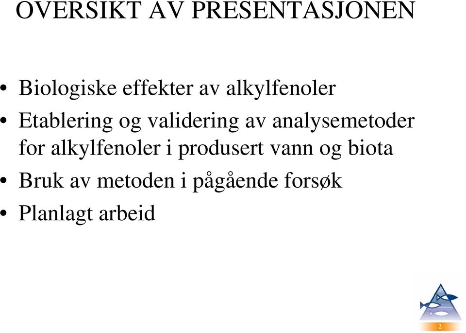 analysemetoder for alkylfenoler i produsert vann