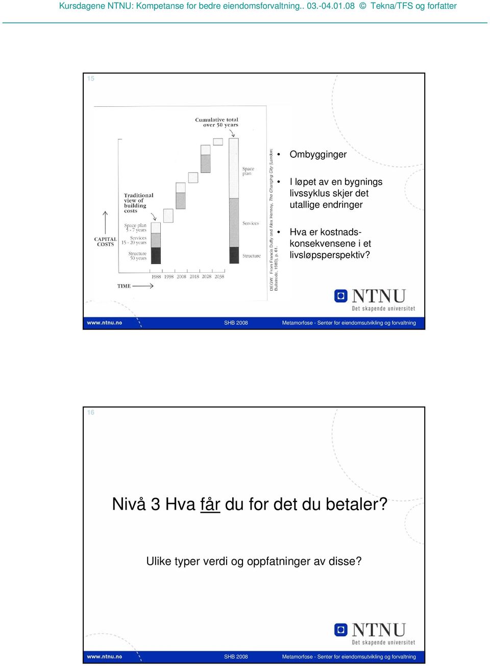 kostnadskonsekvensene i et livsløpsperspektiv?