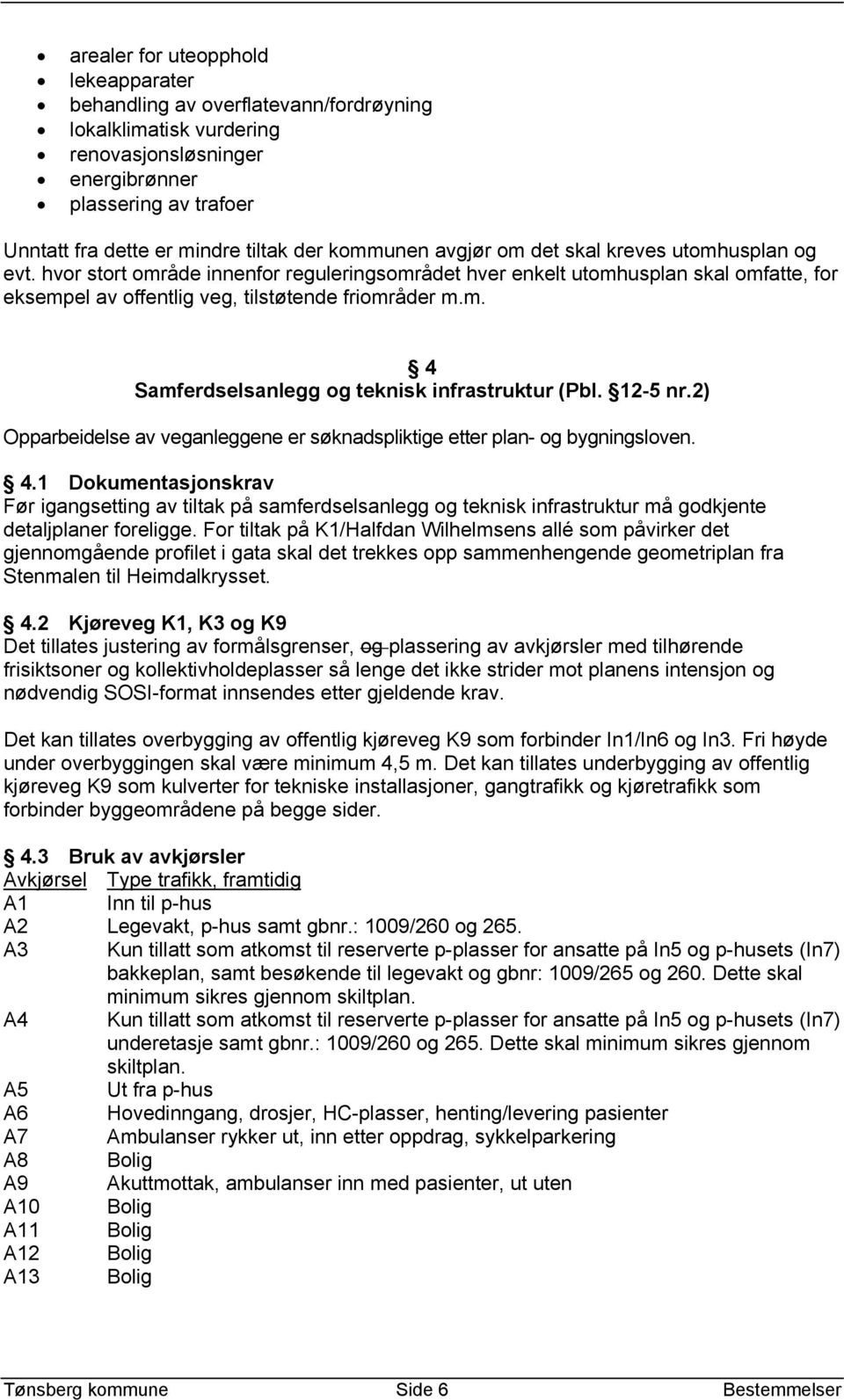 12-5 nr.2) Opparbeidelse av veganleggene er søknadspliktige etter plan- og bygningsloven. 4.