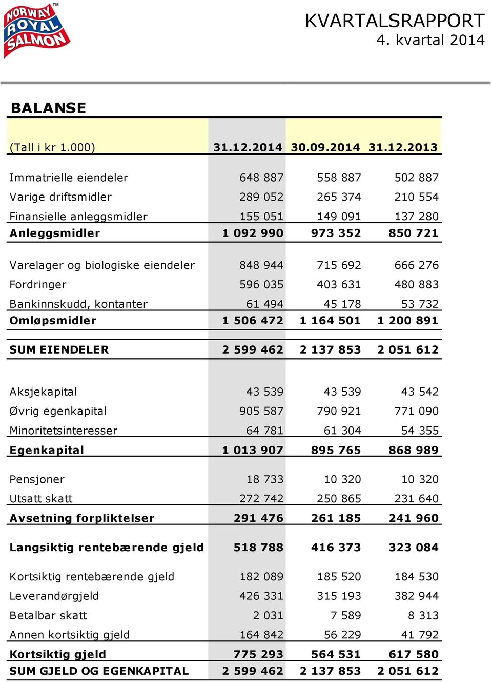 2013 Immatrielle eiendeler 648 887 558 887 502 887 Varige driftsmidler 289 052 265 374 210 554 Finansielle anleggsmidler 155 051 149 091 137 280 Anleggsmidler 1 092 990 973 352 850 721 Varelager og