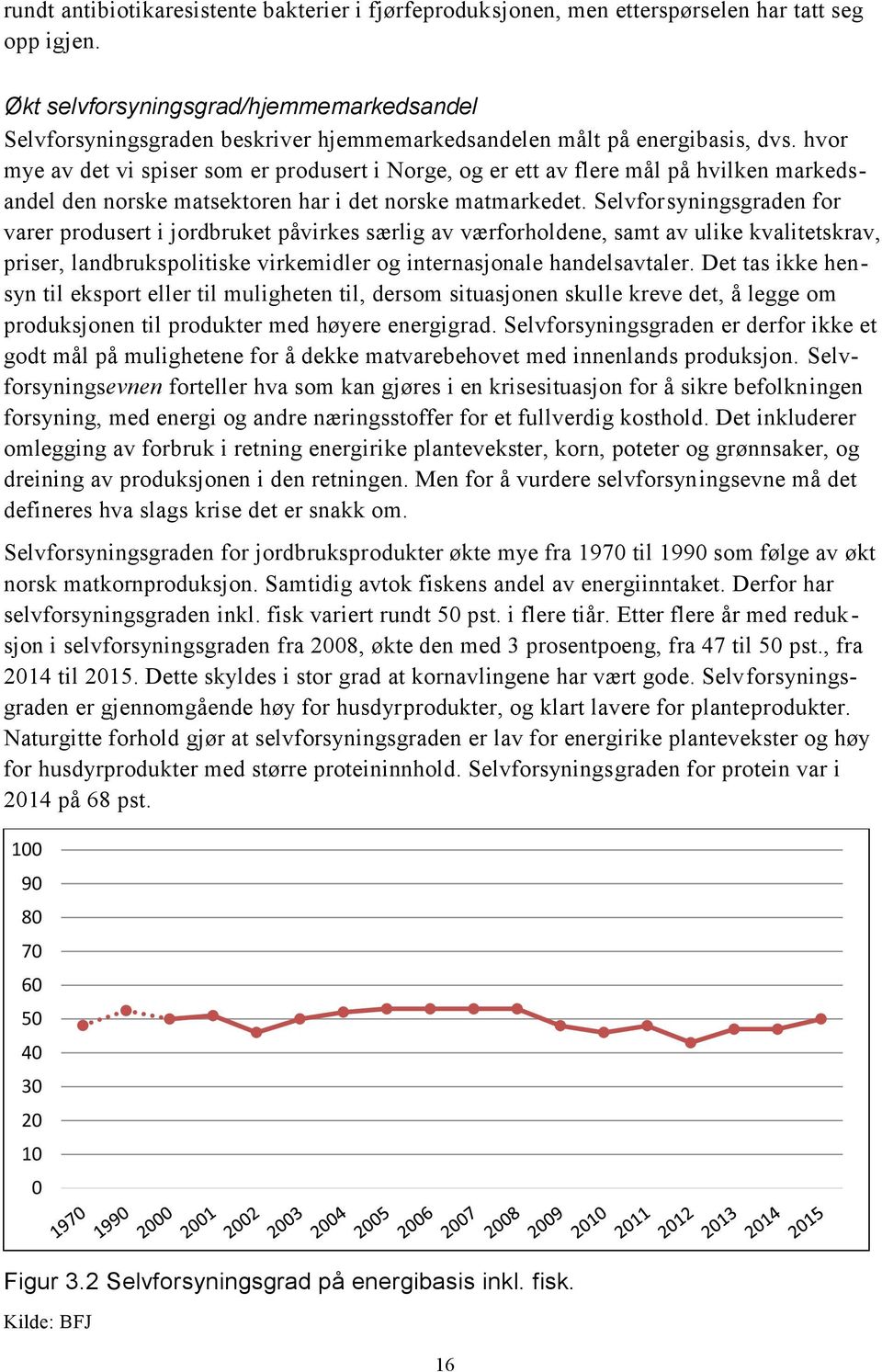 hvor mye av det vi spiser som er produsert i Norge, og er ett av flere mål på hvilken markedsandel den norske matsektoren har i det norske matmarkedet.