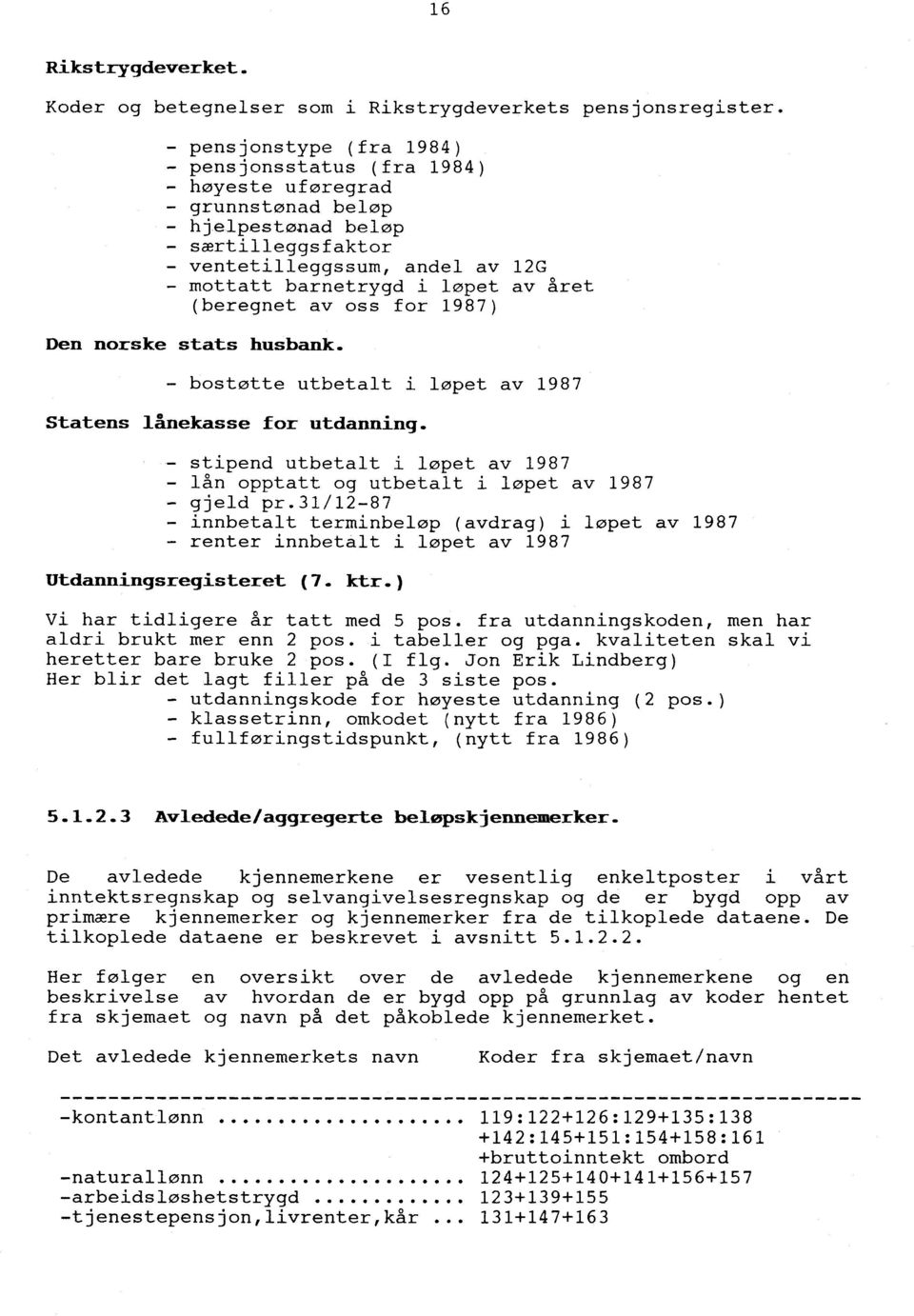 året (beregnet av oss for 1987) Den norske stats husbank. - bostøtte utbetalt i løpet av 1987 Statens lånekasse for utdanning.