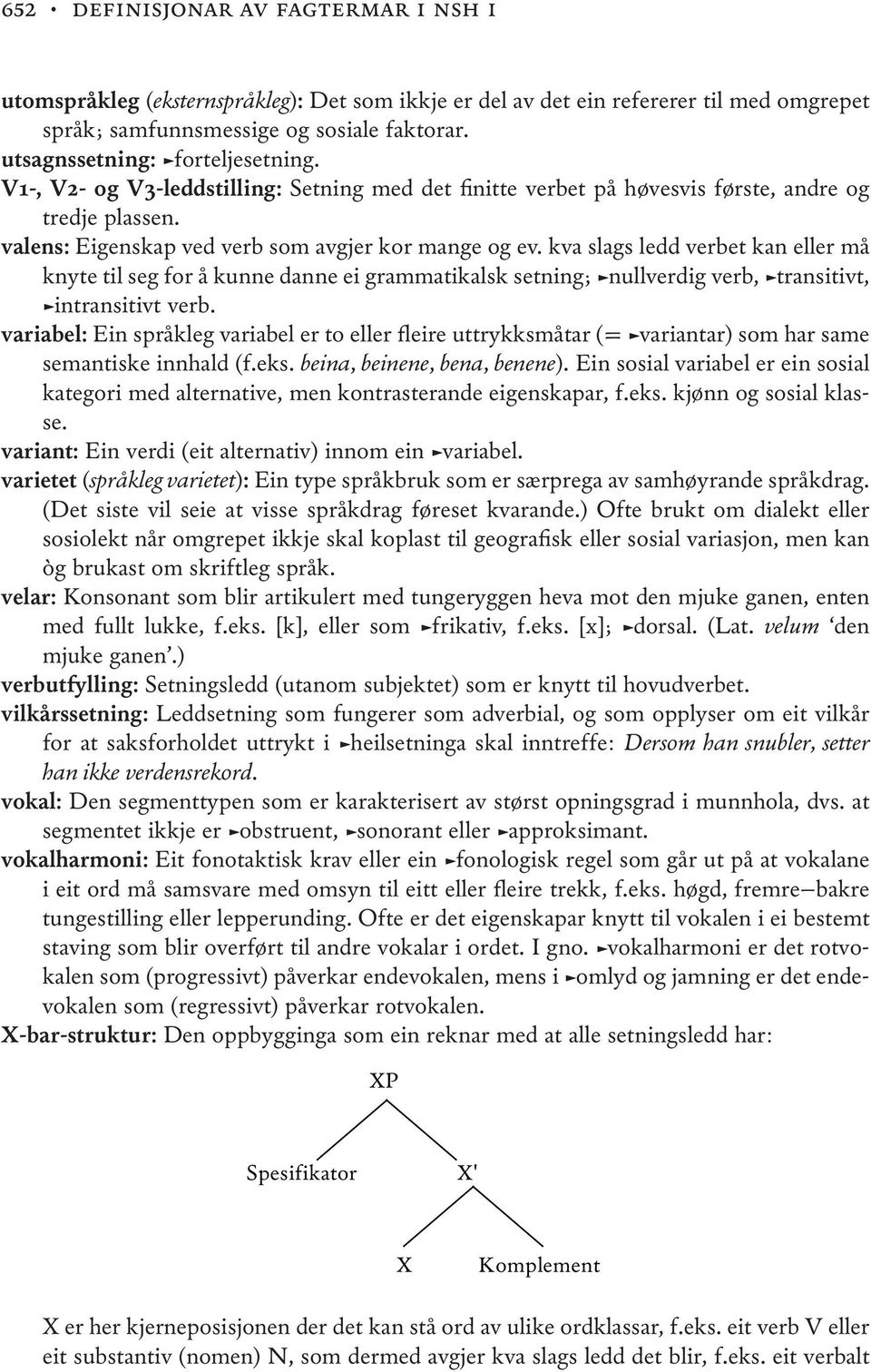 kva slags ledd verbet kan eller må knyte til seg for å kunne danne ei grammatikalsk setning; nullverdig verb, transitivt, intransitivt verb.