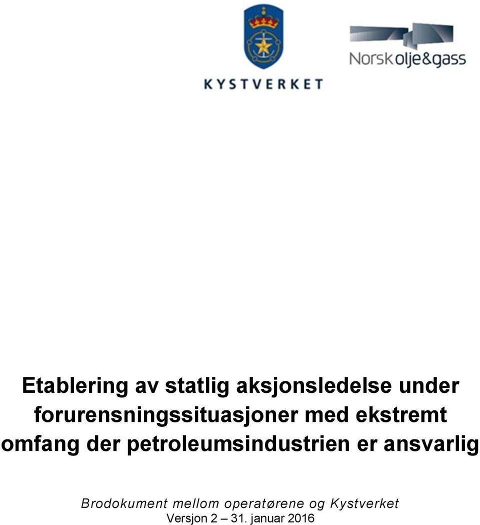 petroleumsindustrien er ansvarlig Brodokument