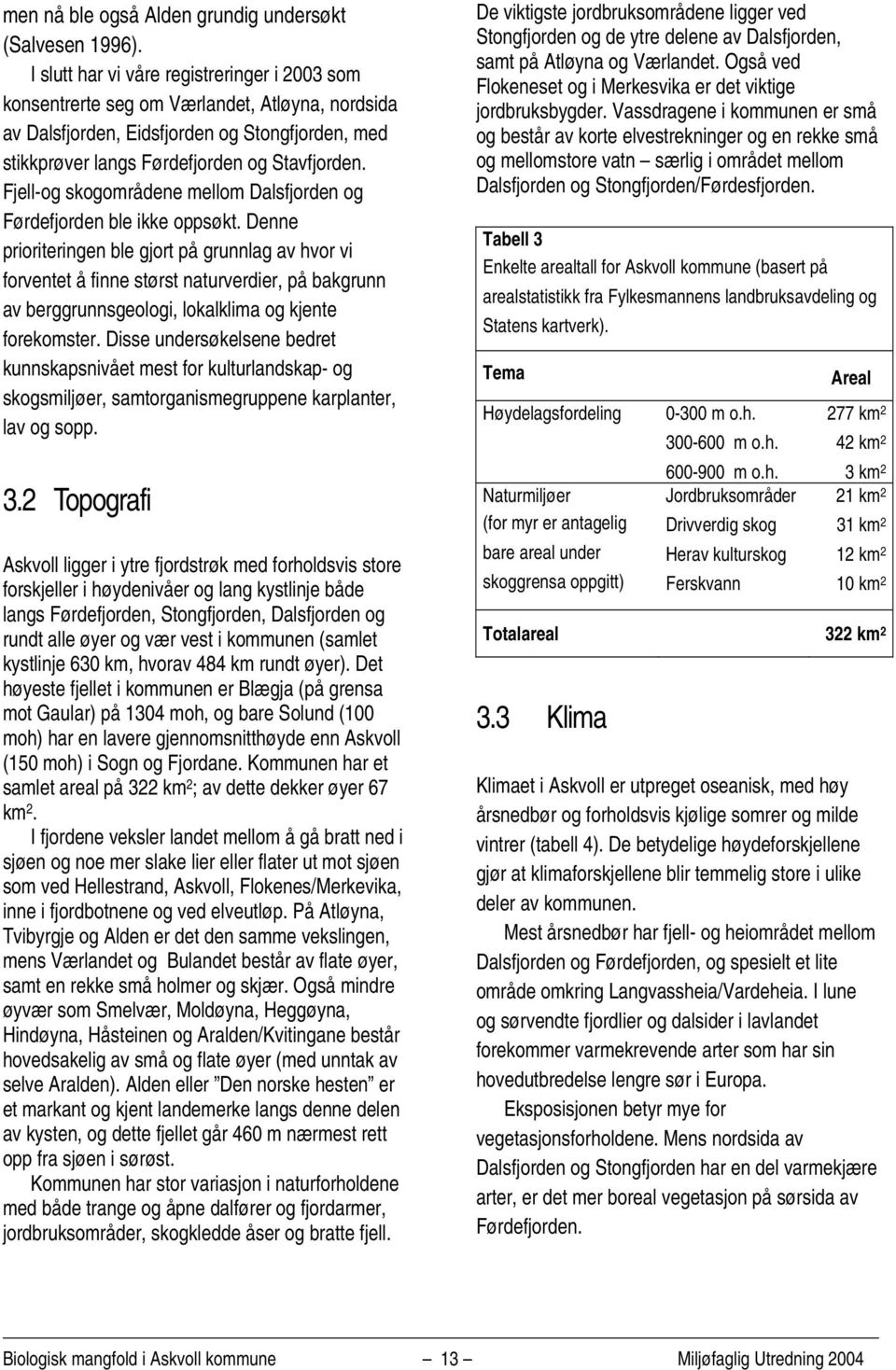 Fjell-og skogområdene mellom Dalsfjorden og Førdefjorden ble ikke oppsøkt.