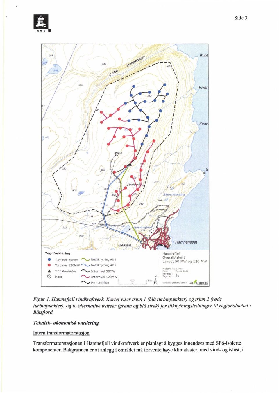 Hamnefjell vindkraftverk.