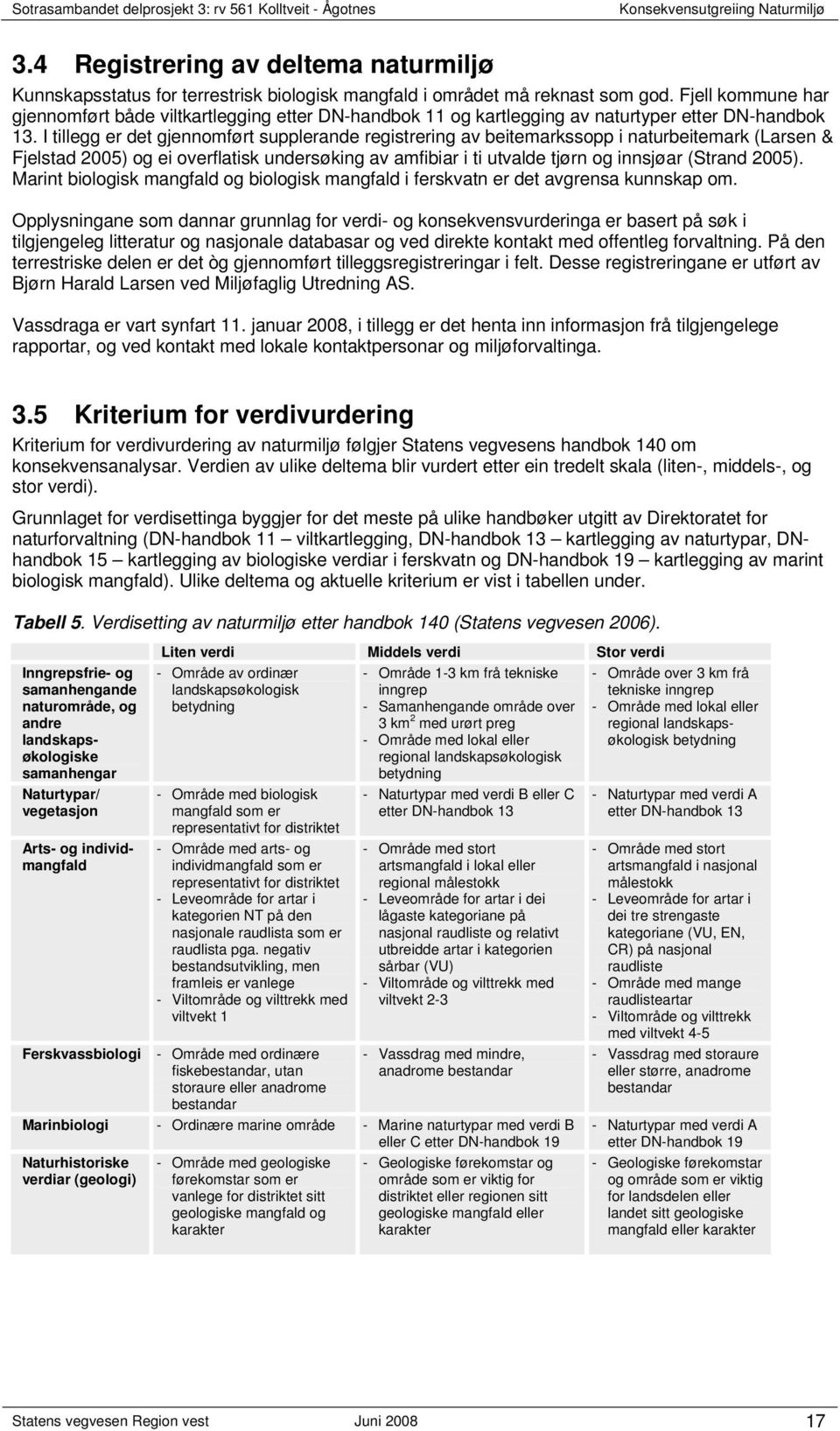 I tillegg er det gjennomført supplerande registrering av beitemarkssopp i naturbeitemark (Larsen & Fjelstad 2005) og ei overflatisk undersøking av amfibiar i ti utvalde tjørn og innsjøar (Strand