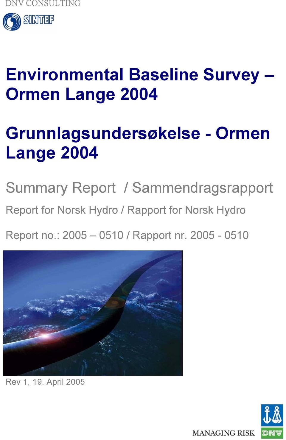 Sammendragsrapport Report for Norsk Hydro / Rapport for