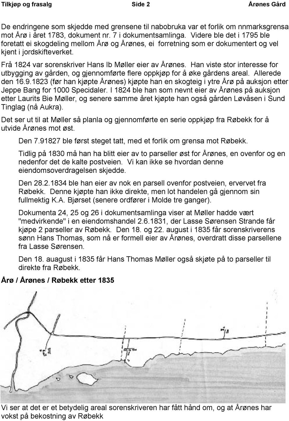 Han viste stor interesse for utbygging av gården, og gjennomførte flere oppkjøp for å øke gårdens areal. Allerede den 16.9.