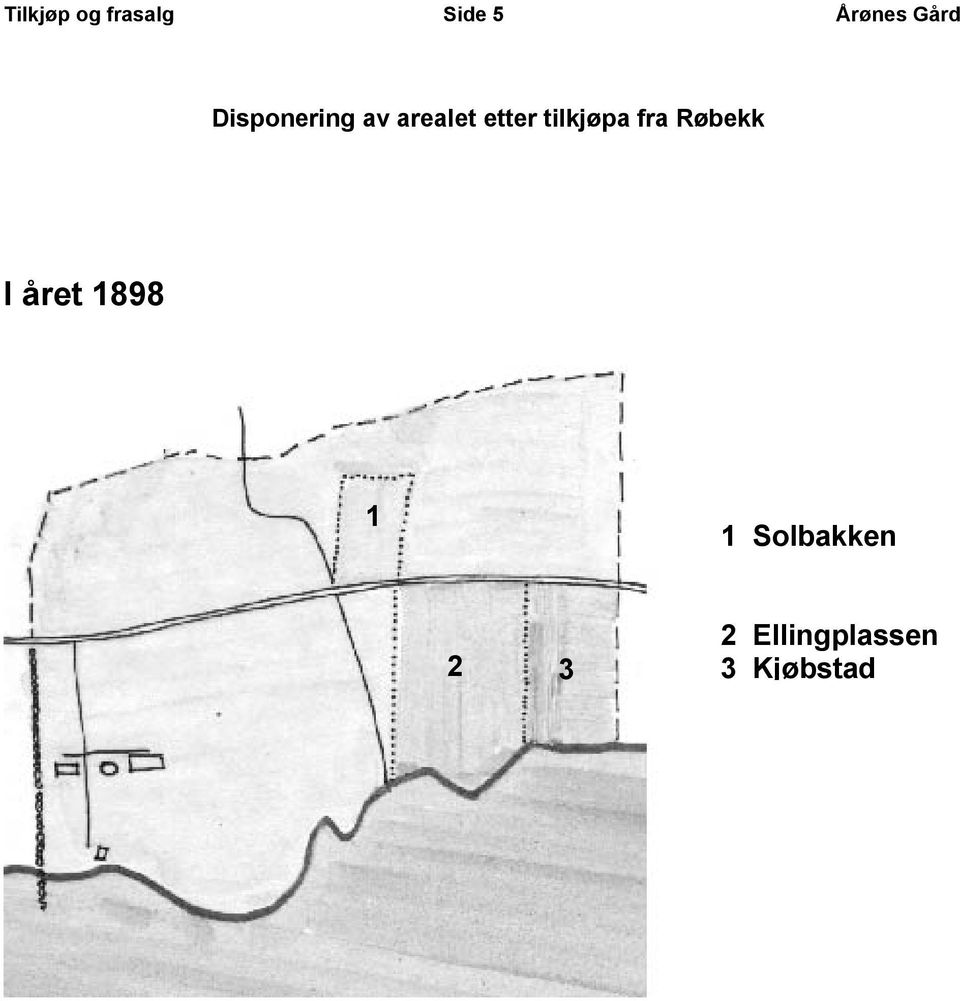 tilkjøpa fra Røbekk I året 1898 1 1