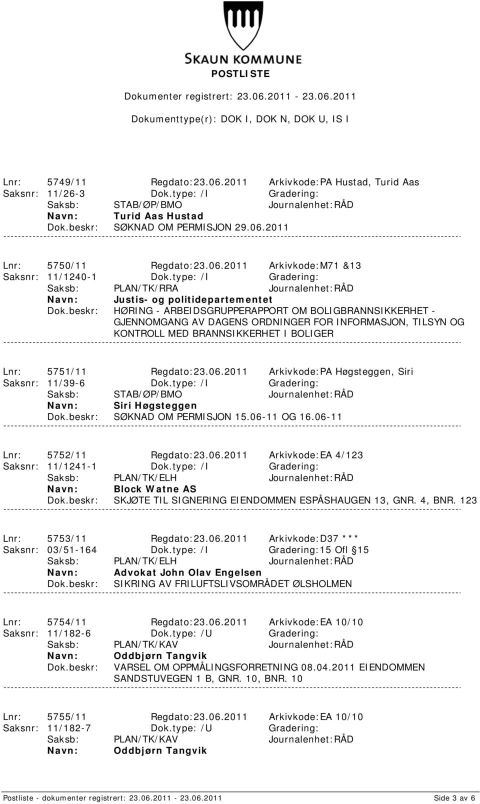 type: /I Gradering: Saksb: PLAN/TK/RRA Journalenhet:RÅD Justis- og politidepartementet HØRING - ARBEIDSGRUPPERAPPORT OM BOLIGBRANNSIKKERHET - GJENNOMGANG AV DAGENS ORDNINGER FOR INFORMASJON, TILSYN