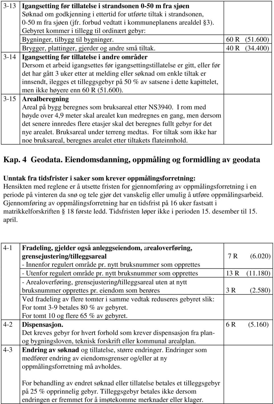 400) 3-14 Igangsetting før tillatelse i andre områder Dersom et arbeid igangsettes før igangsettingstillatelse er gitt, eller før det har gått 3 uker etter at melding eller søknad om enkle tiltak er