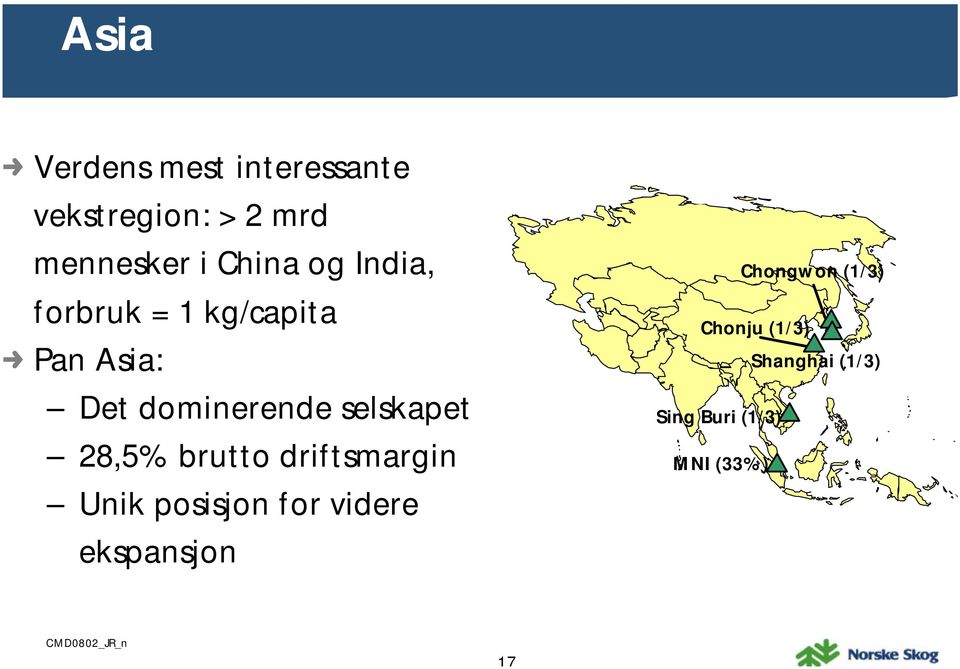 selskapet 28,5% brutto driftsmargin Unik posisjon for videre