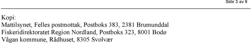 Fiskeridirektoratet Region Nordland,