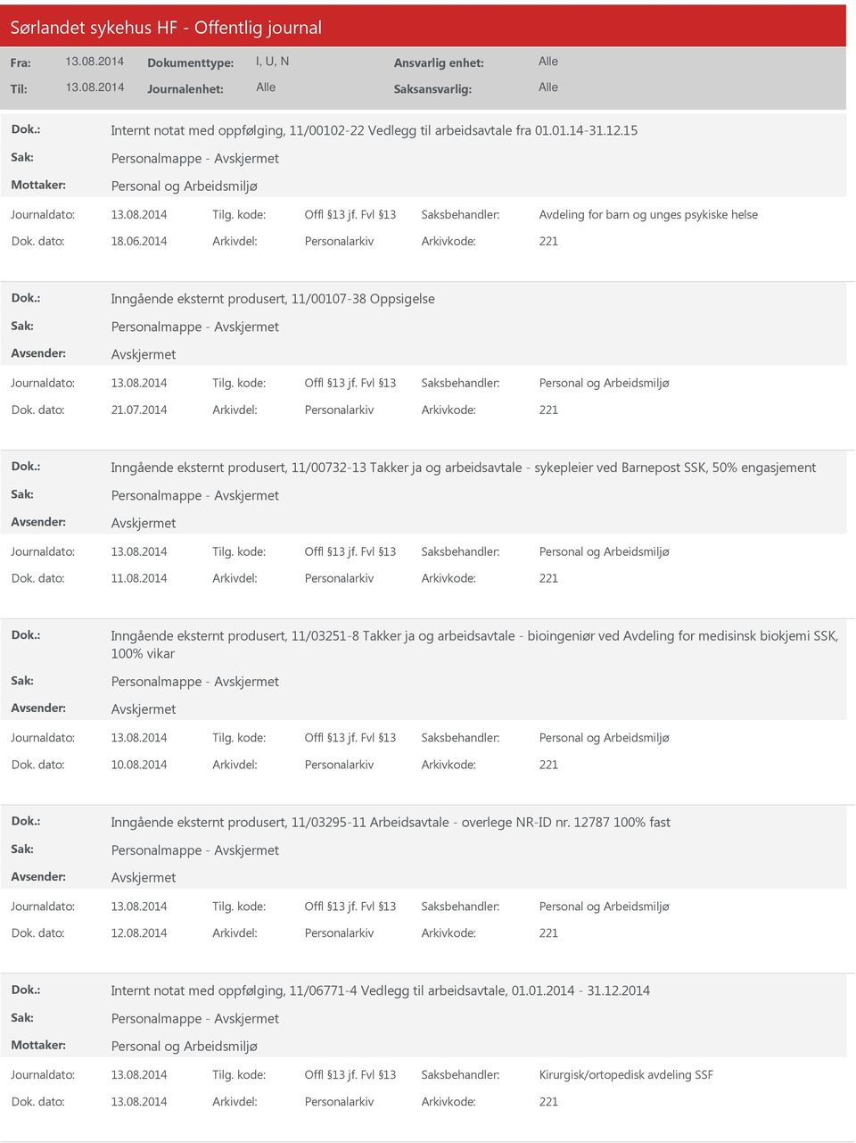 38 Oppsigelse Personalmappe - Dok. dato: 21.07.