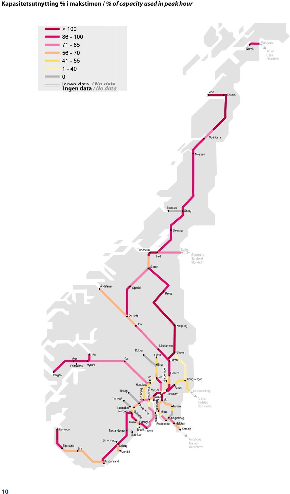 tog (person- 1-40 og godstog) pr.