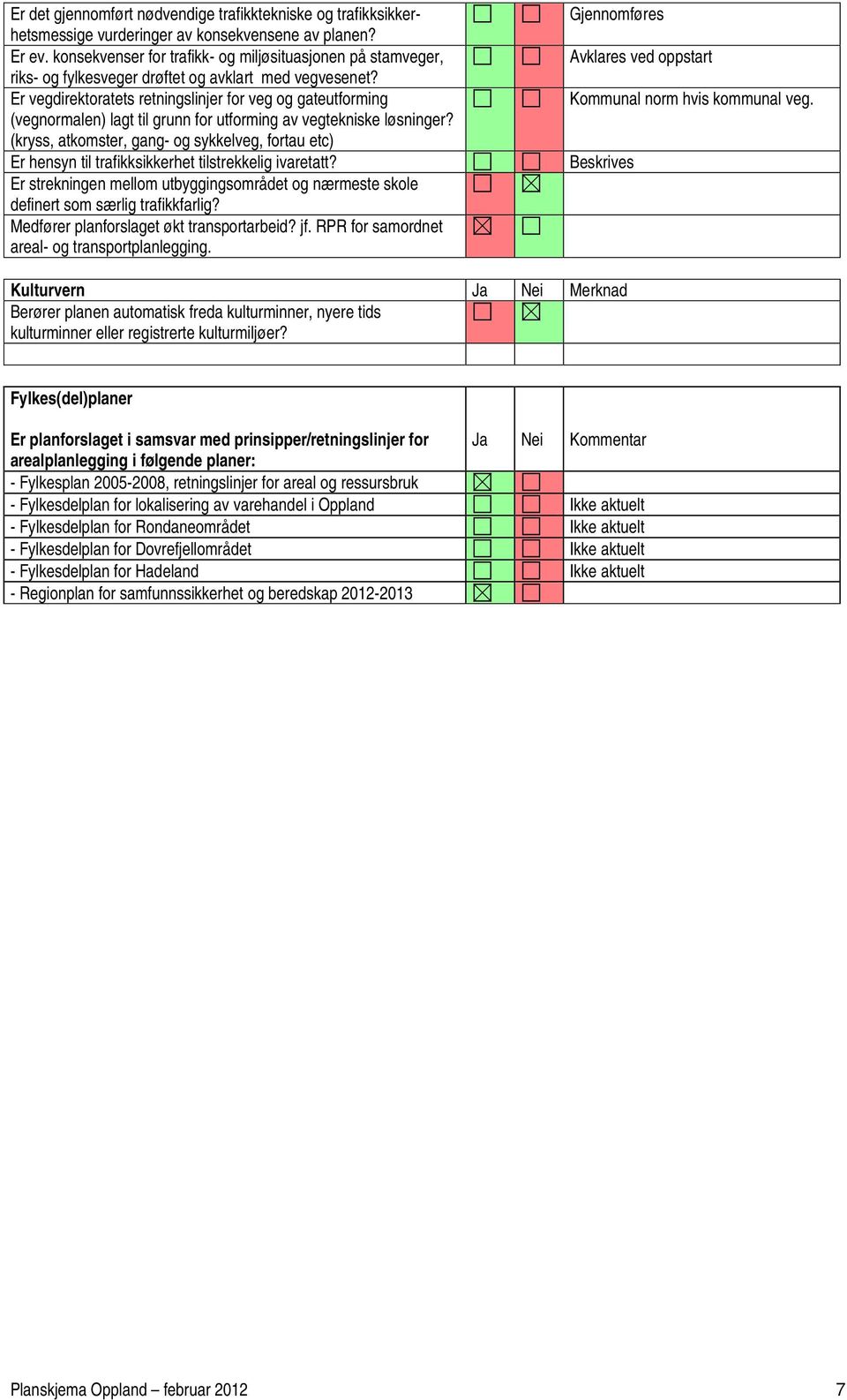 Er vegdirektoratets retningslinjer for veg og gateutforming (vegnormalen) lagt til grunn for utforming av vegtekniske løsninger?