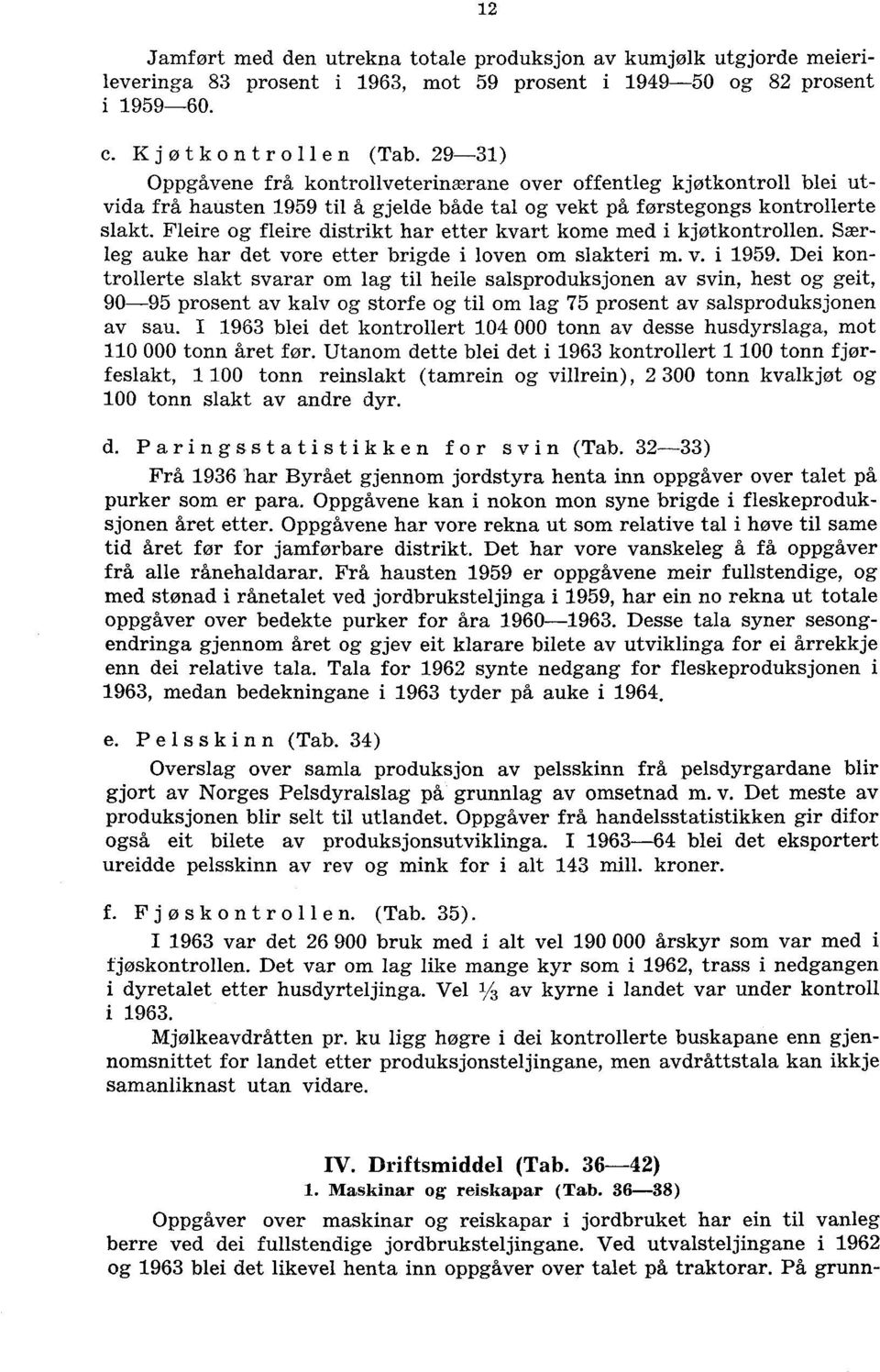 Fleire og fleire distrikt har etter kvart kome med i kjøtkontrollen. Særleg auke har det vore etter brigde i loven om slakteri m. v. i 1959.