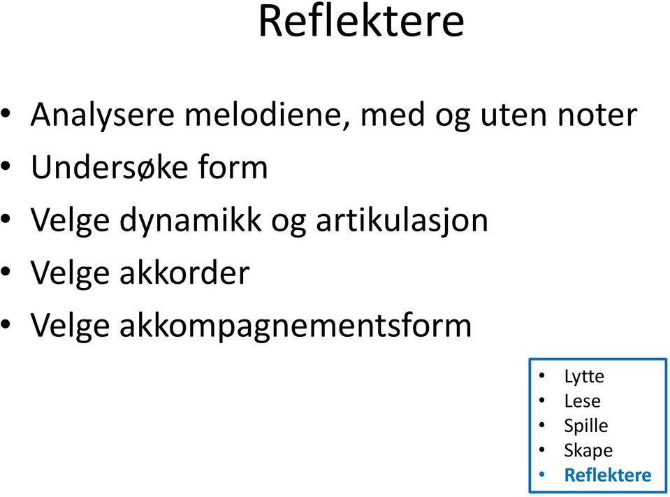 og artikulasjon Velge akkorder Velge