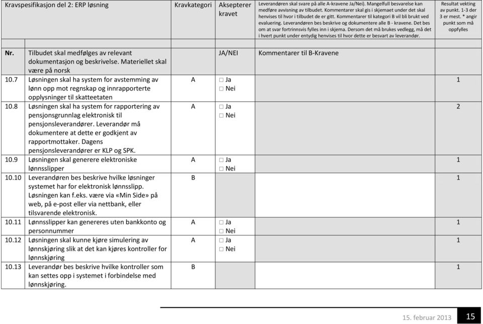 8 Løsningen skal ha system for rapportering av pensjonsgrunnlag elektronisk til pensjonsleverandører. Leverandør må dokumentere at dette er godkjent av rapportmottaker.