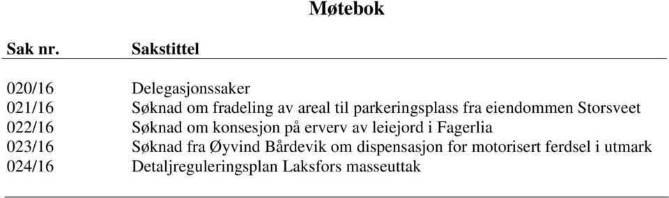 parkeringsplass fra eiendommen Storsveet 022/16 Søknad om konsesjon på erverv av