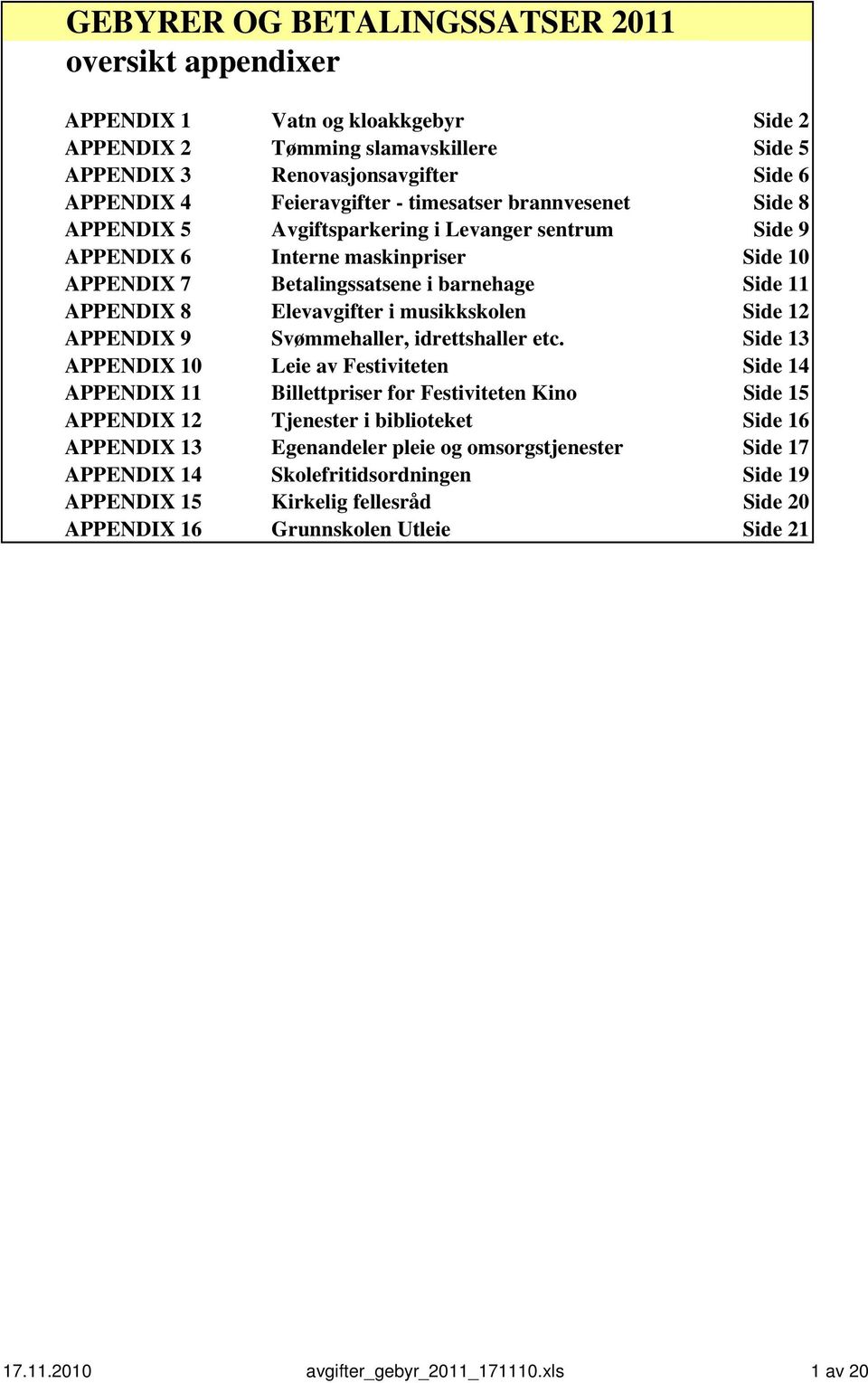 musikkskolen Side 12 APPENDIX 9 Svømmehaller, idrettshaller etc.